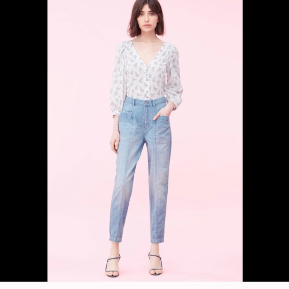 La Vie Rebecca Taylor Drapey Denim Pant